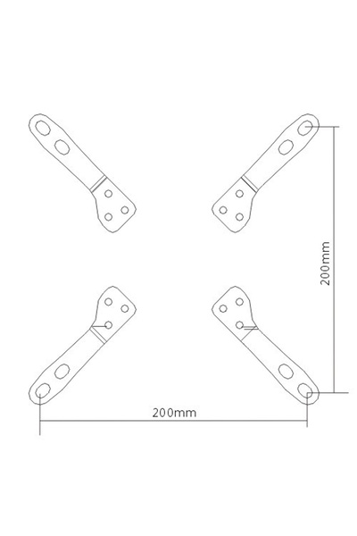StableDesk Adaptor VESA de la 100x100 la 200x100, 200x200
