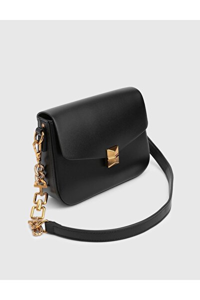 İLVİ Karmel Siyah Kadın Omuz Çantası