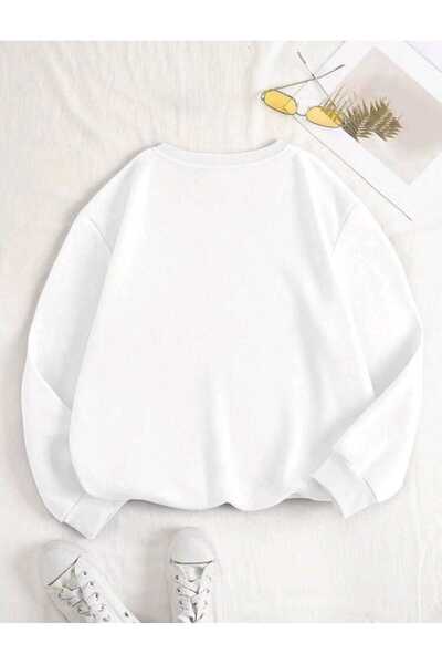 FAVORİST Gratitude Overflow Printed Crew Neck Cotton Unisex Sweatshirt