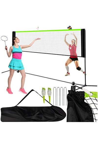KESNUP Φορητό δίχτυ για τένις, βόλεϊ, μπάντμιντον, ποδοσφαίριση, Πράσινο / Μαύρο