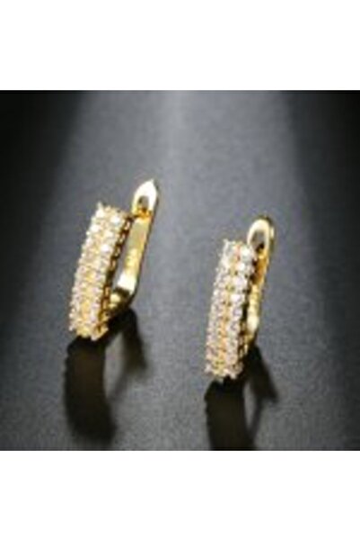 OEM Cercei placați cu aur de 14K cu cristale de zirconiu Serenity Pure Love