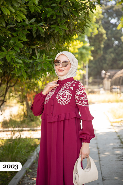 Moda Fatma Kristal Krep Elbise 2003