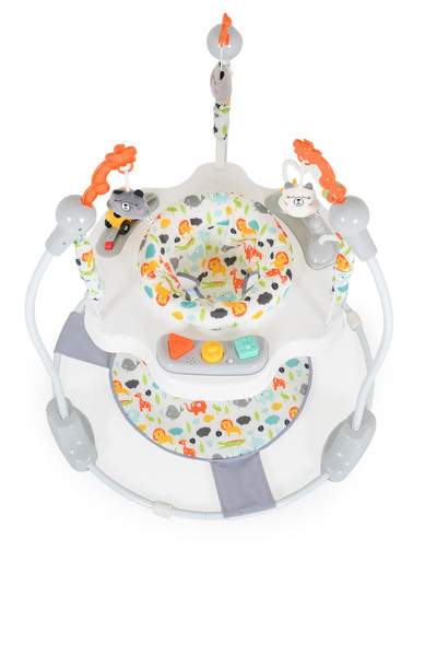 Moni Baby bouncer with 360 degree rotating seat, height adjustable Magic Fun Jumper Grey