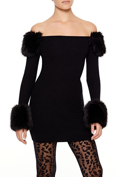Forever 21 Omuz Açık Mini Kazak Elbise