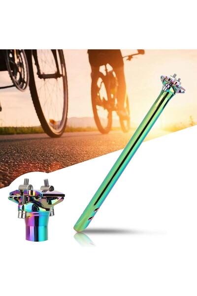 Forte GT Xbyc 676 Straight 27.2mm X 350mm Seat Tube Bicycle Seat Tube Aluminum Rainbow