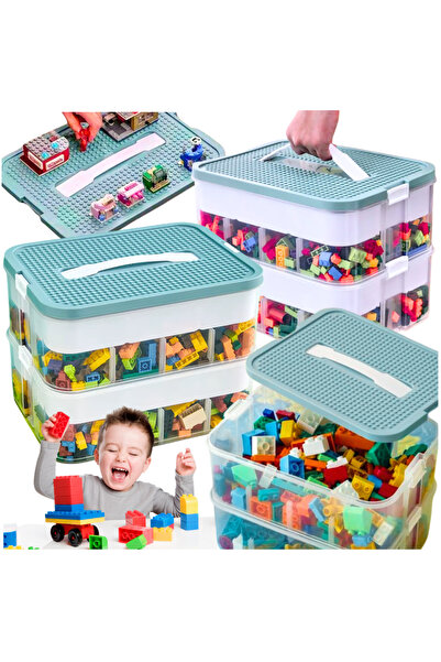 Other Container bloc cu 2 straturi, organizator compartimentat, cufăr cu 2 ni...