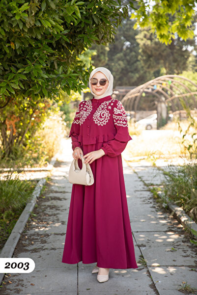 Moda Fatma Kristal Krep Elbise 2003