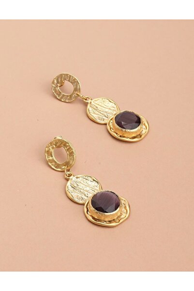 İLVİ Clart Mor Kadın Küpe