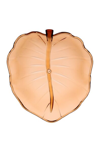 SHOPIENS Plastic Serving Bowl Shopiens®, Transparent, Leaf Shaped, 27 x 32 x 11 cm
