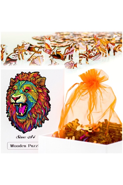 Other Wooden Jigsaw Puzzles for Adults and Kids, Cat and Lion Puzzles, Father's Day Gift.