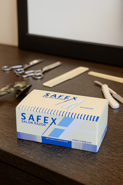 Safex Treet Disposable Professional Salon Razors - Box of 25 for Luxurious Shaving