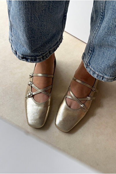 Mupa Shoes Women's Ballet Ballet GOLD Patent Leather