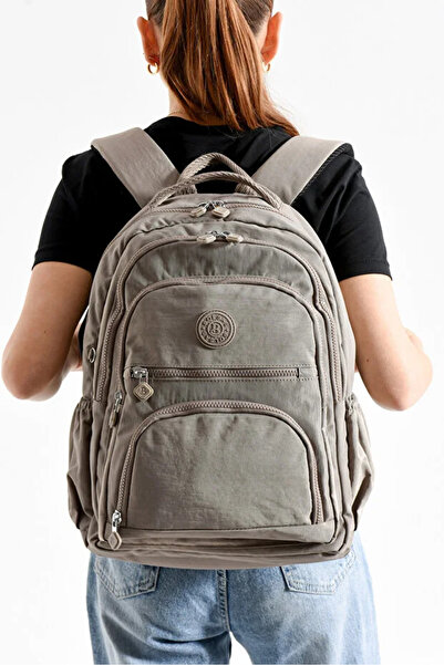 Galat Imported Crinkle Fabric Waterproof Multi-Compartment Backpack 1096