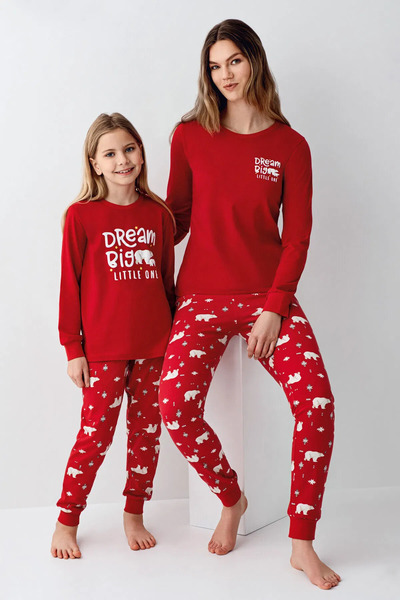 Rolypoly Mother & Daughter Pajamas Set, (Sold Separately), 100% Cotton, Long Sleeve, Polar Bear Printed
