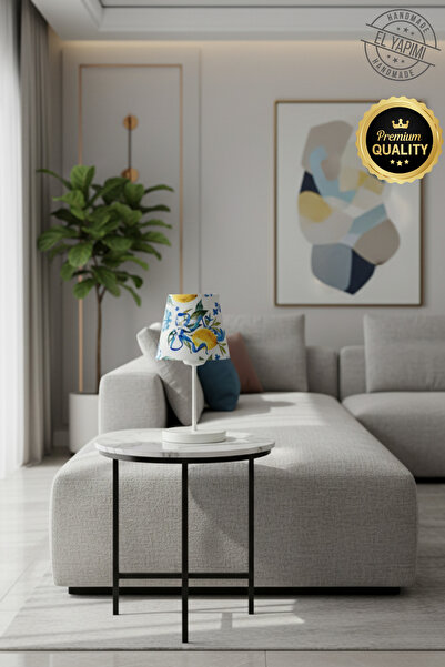 APCASADECOR Limon Çiçeği Mini Abajur Pilli veya Kablolu El Yapımı