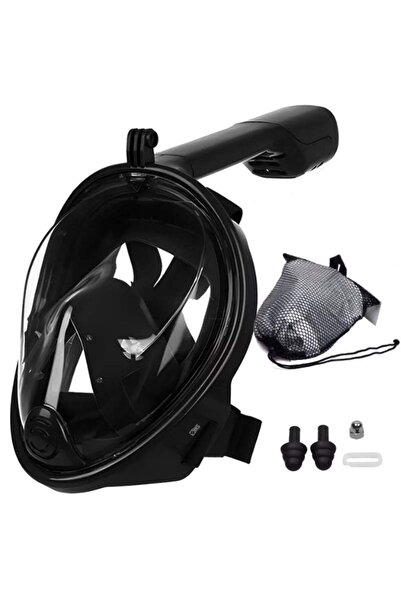 SIKS Mască integrală pentru scufundări și snorkeling, pliabilă, cu suport pen...