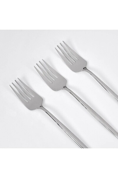 SHOPIENS Set 3 forks large stainless steel Shopiens, glossy model, slim handle, 21 cm