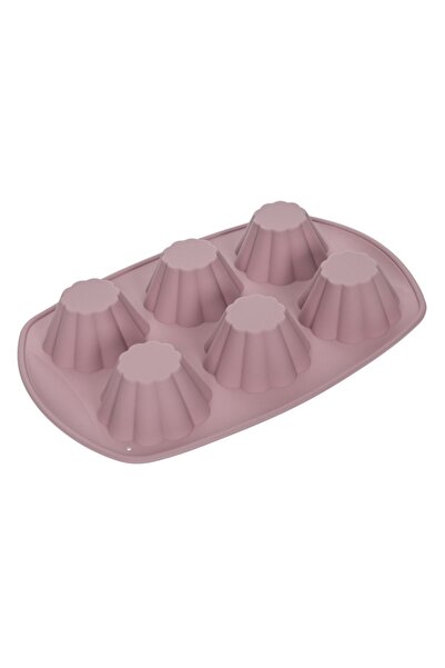 SHOPIENS Silicone Cupcake Mold Shopiens®, 6 Spaces, Dusty Pink, 29.5 x 20.5 x 3.5 cm