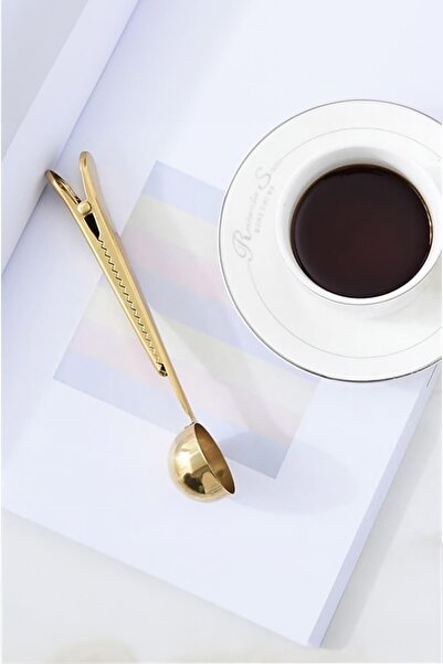 EWs Gold Stainless Steel Measuring Spoon with Latch 15 ml