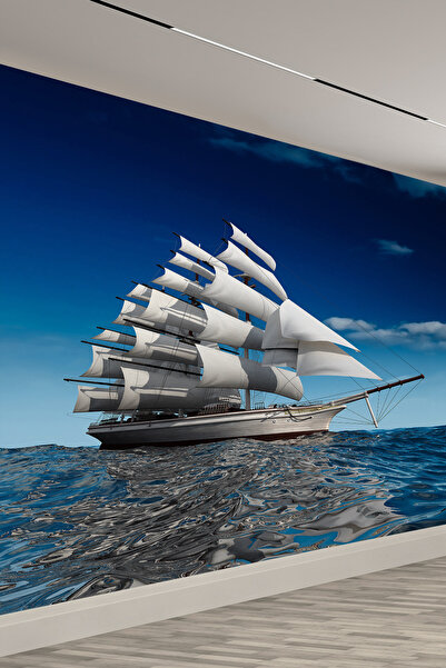 dreamwall Yelkenli Gemi Manzaralı Tek Parça Duvar Kağıdı