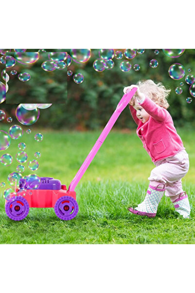 Moni Sir Bubble Pink children's lawn mower with soap bubbles, 118m balloon solution