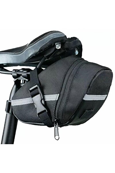 OEM Bicycle saddle bag, polyester, black, 20x6x8 cm