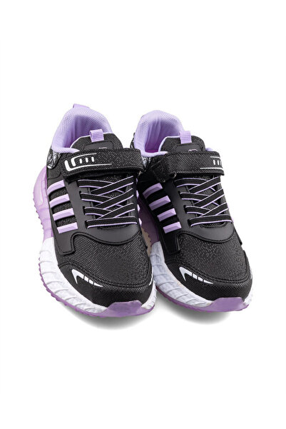 Lafonten 748 Children's Black-Lilac (31-35) Casual Sports Shoes