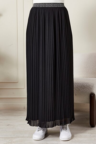 AVVER Women's Pleated Lined Chiffon Skirt