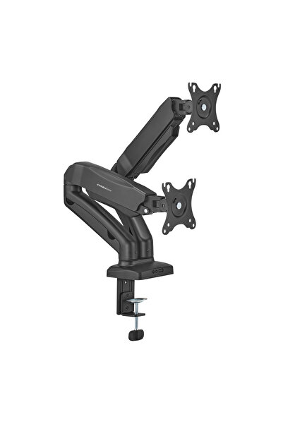 StableDesk Suport monitor StableArm Lifter Duo, 2 brațe, Reglare ușoară a arcului, Negru mat