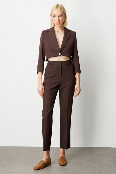 Ekol Pipe Leg Trousers with Side Pockets