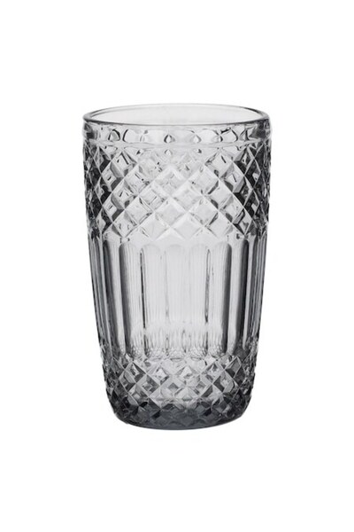 SHOPIENS ® Glass Transparent Gray Relief Model, 380 ml