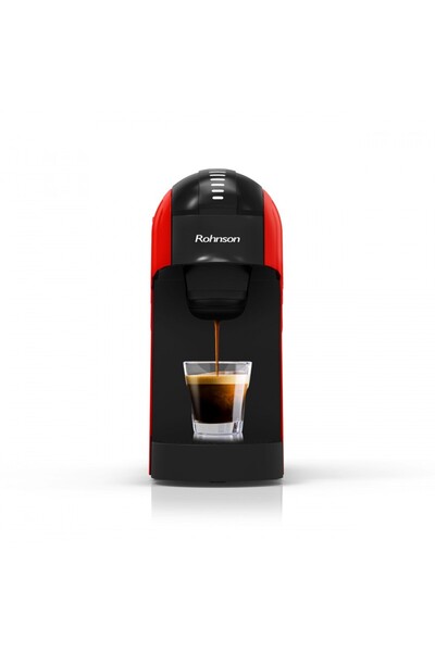 ROHNSON Extra slim 2-in-1 manual espresso machine (capsules, ground coffee), R98048R, 1,400 W, 20 bar,