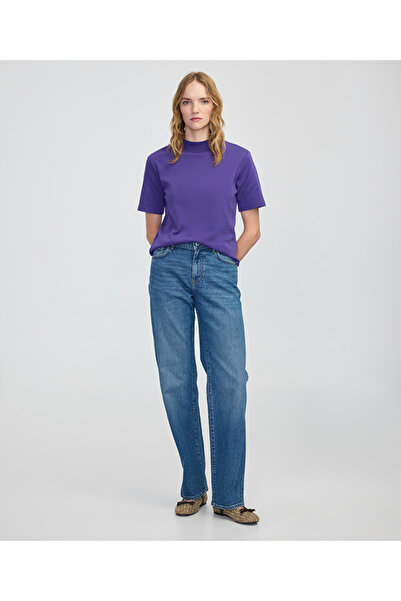 İpekyol Relaxed Fit Stand Collar T-Shirt