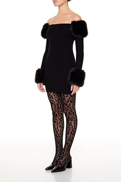 Forever 21 Omuz Açık Mini Kazak Elbise