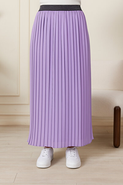 AVVER Women's Pleated Lined Chiffon Skirt