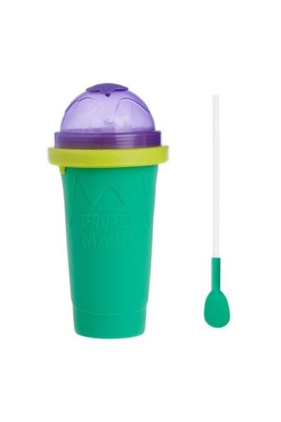 SHOPIENS Cana pentru smoothie-uri din silicon și EVA 350ml pentru granita și ...