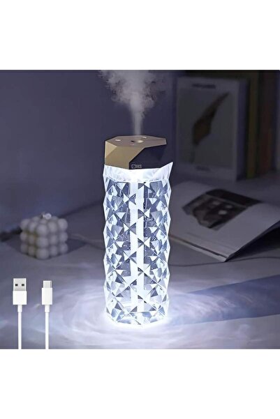 SIKS Modern Ultrasonic Air Humidifier with Decorative Lamp Design with Crystal Ambient LED Lights