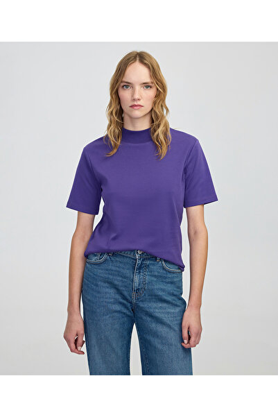 İpekyol Relaxed Fit Stand Collar T-Shirt