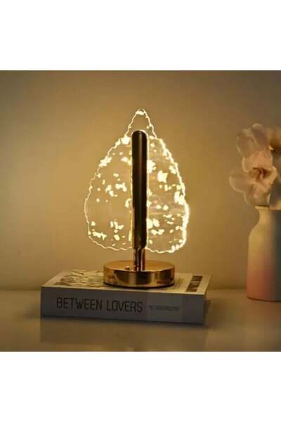 FOXMAG24 Decorative LED lamp, tree-shaped, rechargeable, desktop, portable, gold