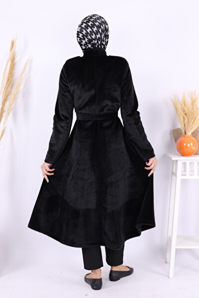 Bym Fashion Snap Button Detail Coat 70035 Black