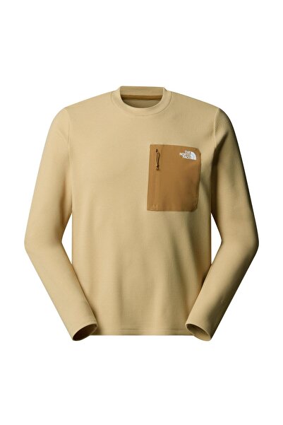 THE NORTH FACE Men's Kecha Crew Sweatshirt Nf0A8Cs9Qv31 Beige-M