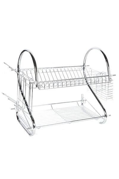 SHOPIENS Kitchen Dish Rack Shopiens®, Metal, 53.5 x 26 x 39 cm, 2 Levels, Gray