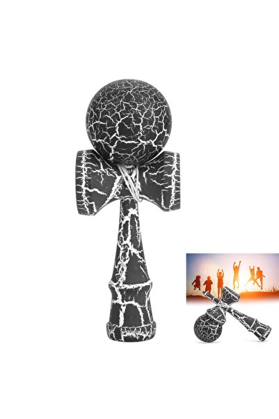 Impact Vision Kendama profesionala din lemn, 18 cm – model cu design crapat, ...