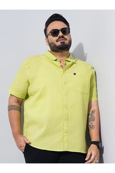 HardSoda By Styli Plus Men Green Regular Fit Casual Shirt