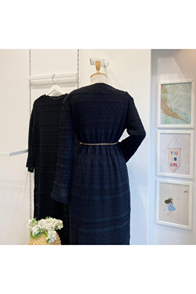 Faya Boutique Siyah Loops Örme Triko Elbise