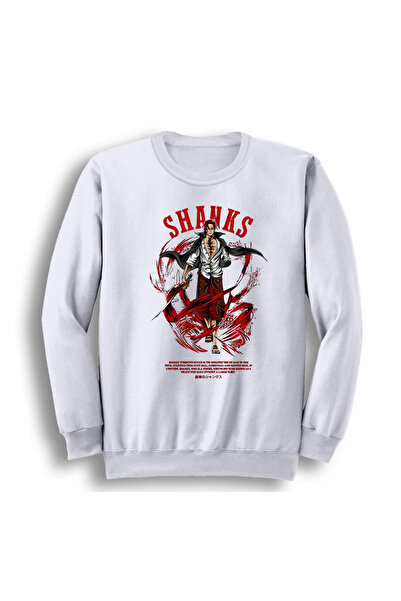 fame-stoned One Piece Shanks - Anime Printed Unisex 100% Cotton Crew Neck Sweatshirt