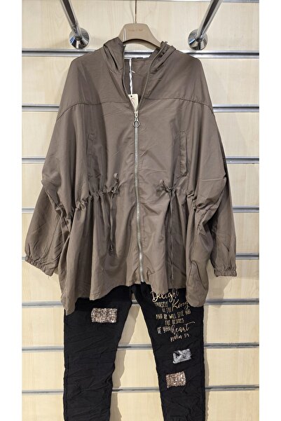 Park Moda Raincoat Windbreaker Plain Pattern Zippered