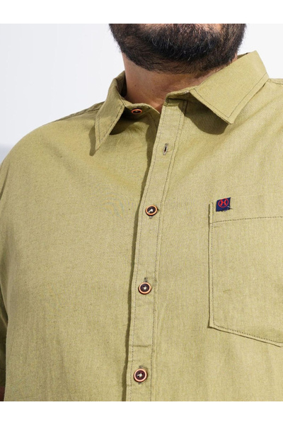 HardSoda By Styli Plus Men Olive Regular Fit Casual Shirt