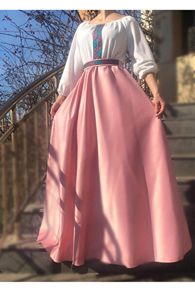 Ie Traditionala Rochie stilizata cu motive traditionale lunga Margareta