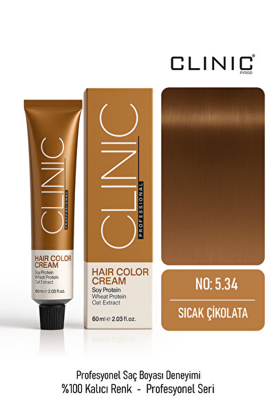 CLINIC PYROO No: 5.34 Saç Boyası – Hair Color Cream 60 ml - Sıcak Çikolata